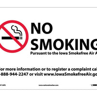 IOWA NO SMOKING (GRAPHIC), 10X14, PS VINYL