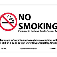 IOWA NO SMOKING (GRAPHIC), 7X10, PS VINYL