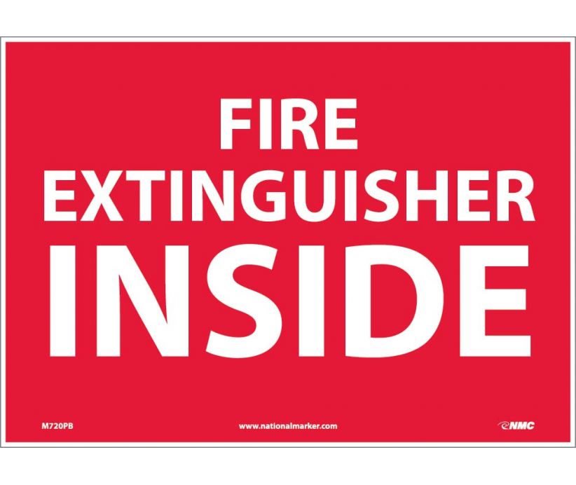FIRE EXTINGUISHER INSIDE, 10X14, RIGID PLASTIC