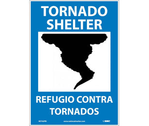 TORNADO SHELTER (GRAPHIC), BILINGUAL, 14X10, .040 ALUM