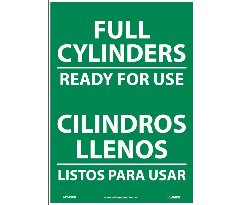 FULL CYLINDERS READY FOR USE, BILINGUAL, 14X10, RIGID PLASTIC