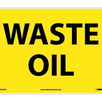 WASTE OIL, 10X14, RIGID PLASTIC