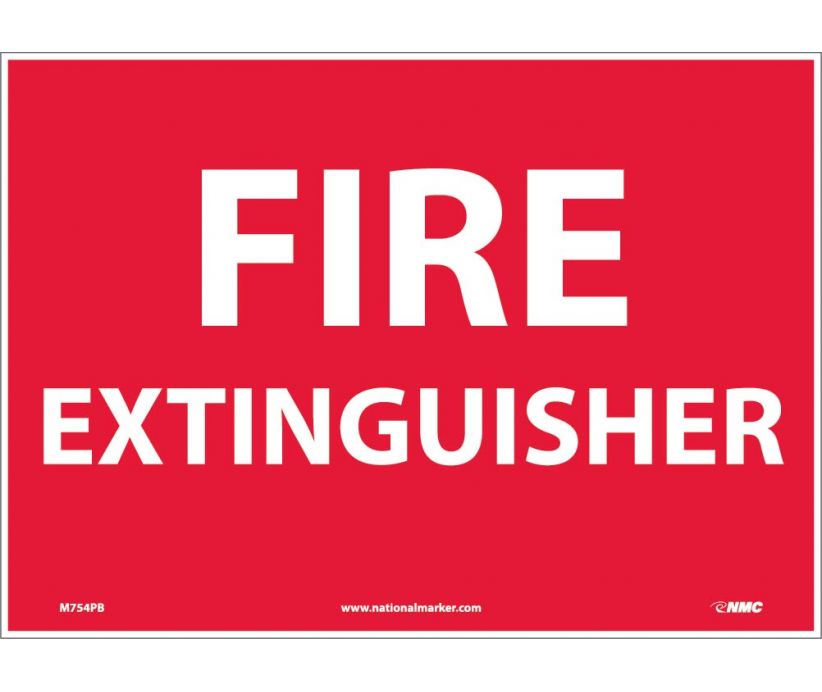 FIRE EXTINGUISHER, 10X14, RIGID PLASTIC