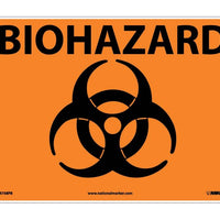 BIOHAZARD (SYMBOL), 10X14, .040 ALUM