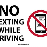 NO TEXTING WHILE DRIVING, 10X14, PS VINYL W/LAM