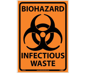 BIOHAZARD INFECTIOUS WASTE, 10X14, RIGID PLASTIC