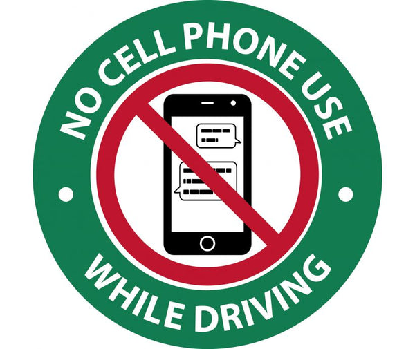 NO CELL PHONE USE, 3X3, PRESSURE SENSITIVE VINYL