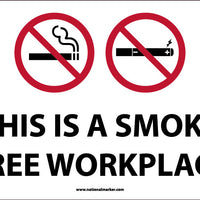 THIS IS A SMOKEFREE WORKPLACE , 10X14, .040 ALUMINUM