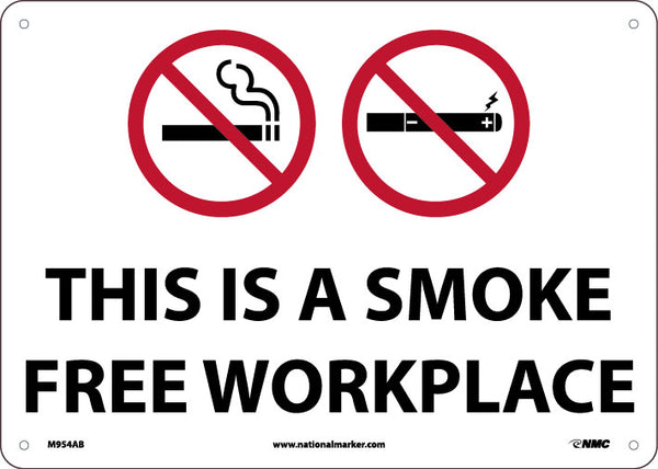 THIS IS A SMOKEFREE WORKPLACE , 10X14, .040 ALUMINUM