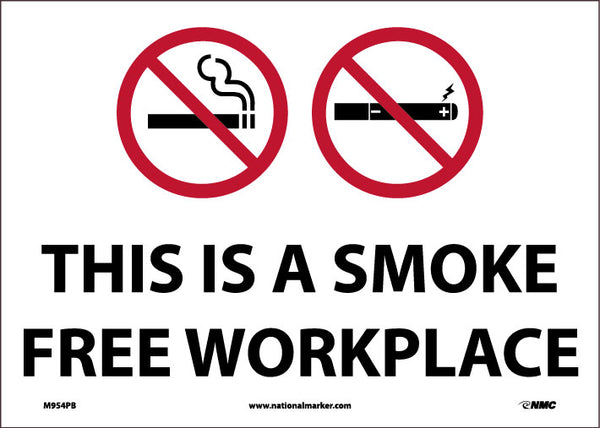 THIS IS A SMOKEFREE WORKPLACE , 10X14, PRESSURE SENSITIVE VINYL