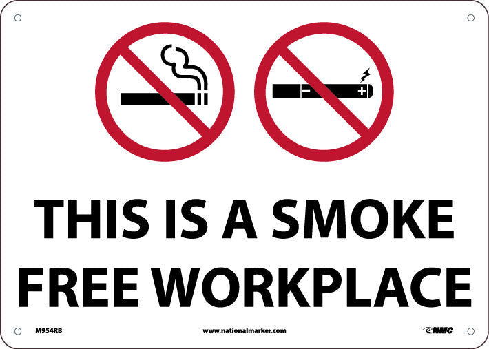 THIS IS A SMOKEFREE WORKPLACE , 10X14, .050 RIGID PLASTIC