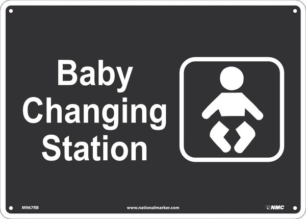 SIGN, 10 X 14 RIGID PLASTIC .050, BABY CHANGING STATION