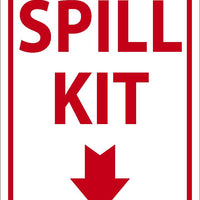 SPILL KIT SIGN WITH GRAPHIC, 14 X 10, .040 ALUMINUM