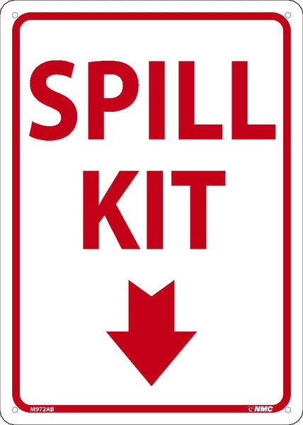 SPILL KIT SIGN WITH GRAPHIC, 14 X 10, .040 ALUMINUM