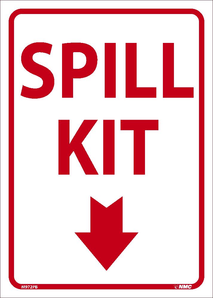 SPILL KIT SIGN WITH GRAPHIC, 14 X 10, PS VINYL