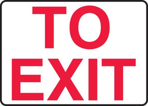 To Exit Sign 10"x14" Plastic | MADC530VP