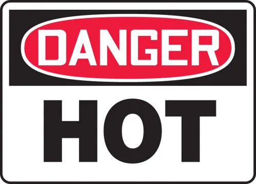 Safety Sign, DANGER HOT, 7