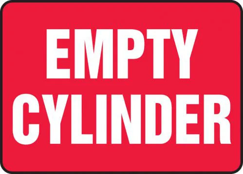 Safety Sign, EMPTY CYLINDER, 7