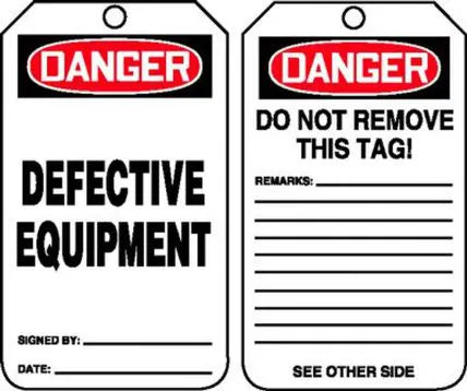Accuform MDT229PTP RP-Plastic Safety Tag, Legend