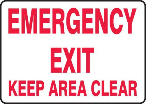 Accuform MEXT554VP Plastic Safety Sign,