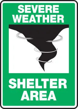 Severe Weather Shelter Area Sign 10