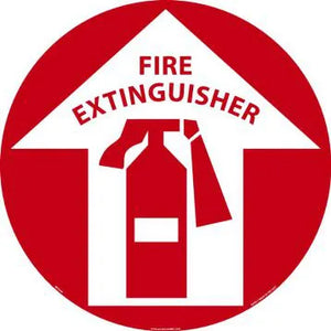 Fire Extinguisher Walk-On Slip Guard Floor Sign 17" Circle | MFS244