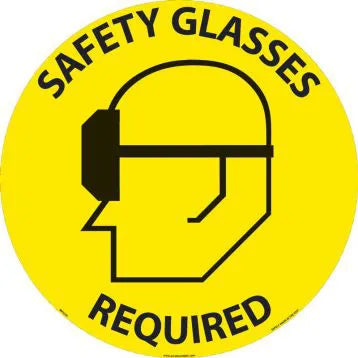 Safety Glasses Walk-On Slip Guard Floor Sign 17
