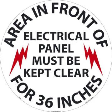 Electrical Panel Walk-On Slip Guard Floor Sign 17