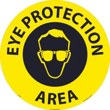 Eye Protection Area Walk-On Slip Guard Floor Sign 17