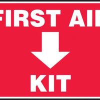 First Aid Kit Sign 7"x10" Adhesive Vinyl | MFSD506VS