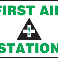 First Aid Station Sign 10"x14" Plastic | MFSD960VP