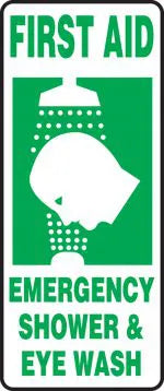 First Aid Emergency Shower & Eyewash Sign 17