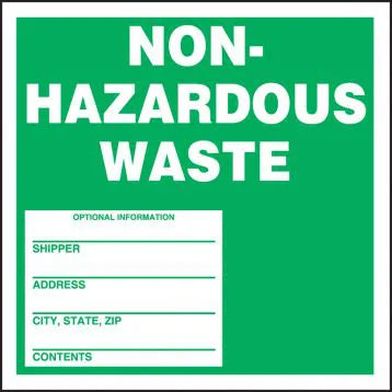 Non Hazardous Waste Container Labels 6