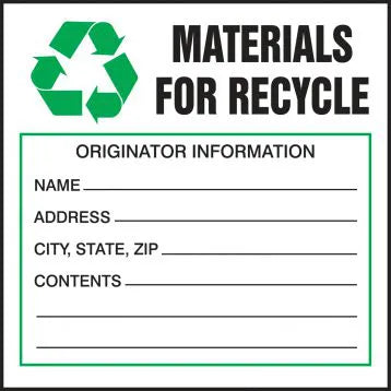 Materials For Recycle Container Labels 6