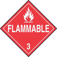 Flammable USDOT Placard 10.75"x10.75" Adhesive Vinyl | MPL301VS1