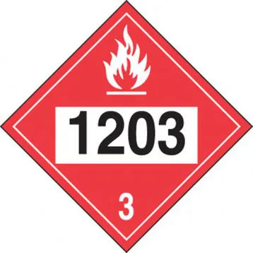 1203 Gasoline USDOT Placard Rigid Plastic | MPL733VP1