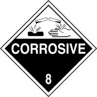Corrosive Class 8 USDOT Placard 10.75"x10.75" Vinyl | MPL801VS1