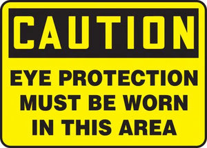 Caution Ear Protection Must Be Worn 7"x10" Adhesive Vinyl | MPPA605VS