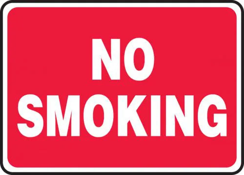 Safety Sign, NO SMOKING, 7