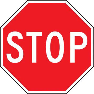 Safety Sign, STOP, 24