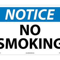 NOTICE, NO SMOKING, 14X20, .040 ALUM