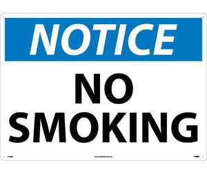 NOTICE, NO SMOKING, 20X28, RIGID PLASTIC
