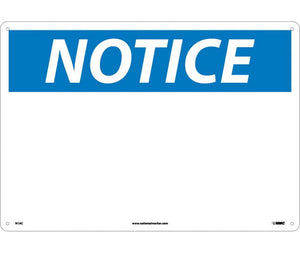 NOTICE, BLANK, 14X20, .040 ALUM