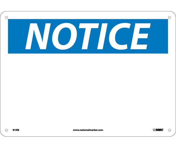NOTICE, (HEADING ONLY), 10X14, RIGID PLASTIC