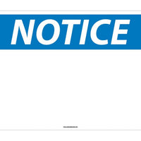 NOTICE, BLANK, 20X28, RIGID PLASTIC