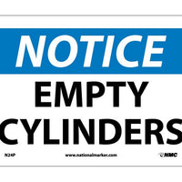 NOTICE, EMPTY CYLINDERS, 10X14, PS VINYL