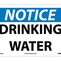 NOTICE, DRINKING WATER, 10X14, RIGID PLASTIC