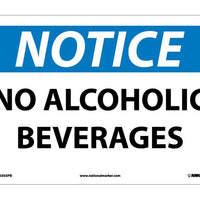 NOTICE, NO ALCOHOLIC BEVERAGES, 10X14, PS VINYL