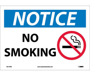 NOTICE, NO SMOKING, GRAPHIC, 10X14, PS VINYL