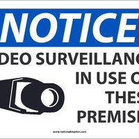 VIDEO SURVEILLANCE IN USE ON THESE PREMISES, 10X14, .040 ALUM SIGN